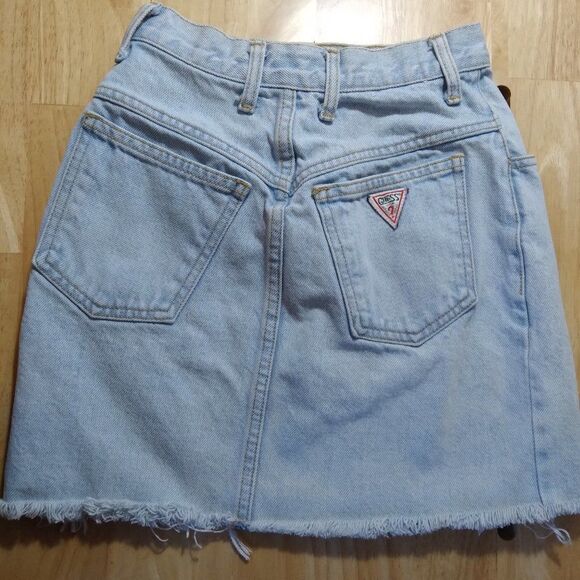 Vintage Guess Jeans Cut Off Denim Skirt - Picture 1 of 6